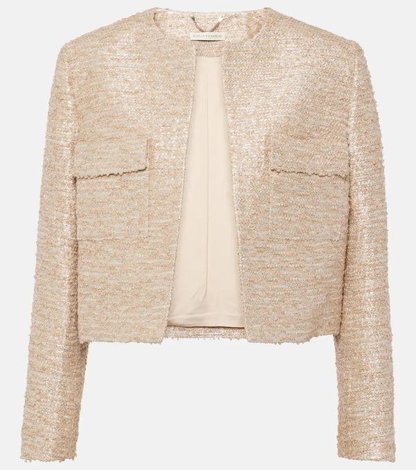 Emilia Wickstead Pheblia cropped tweed jacket | LYBSTORE