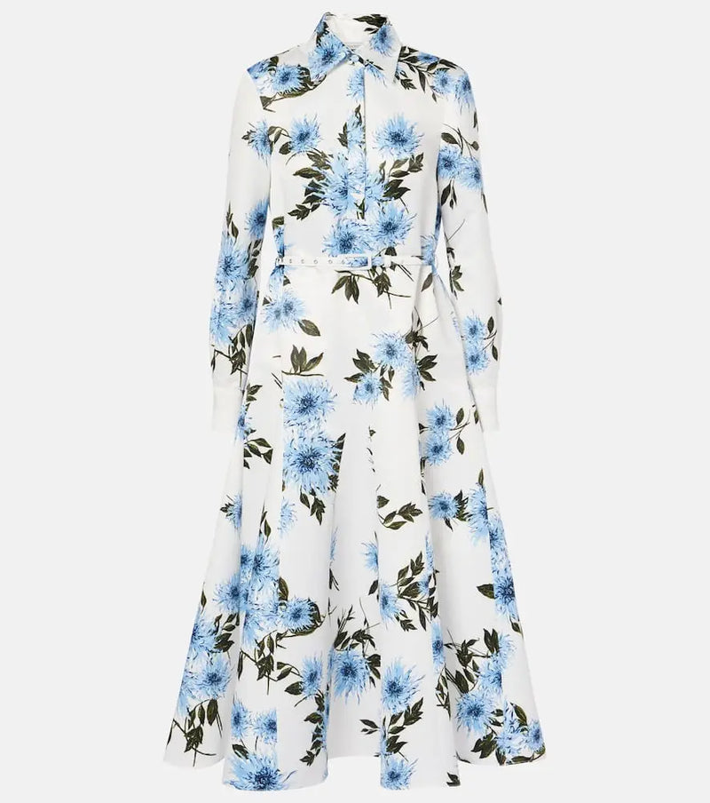 Emilia Wickstead Tomasina floral shirt dress | LYBSTORE