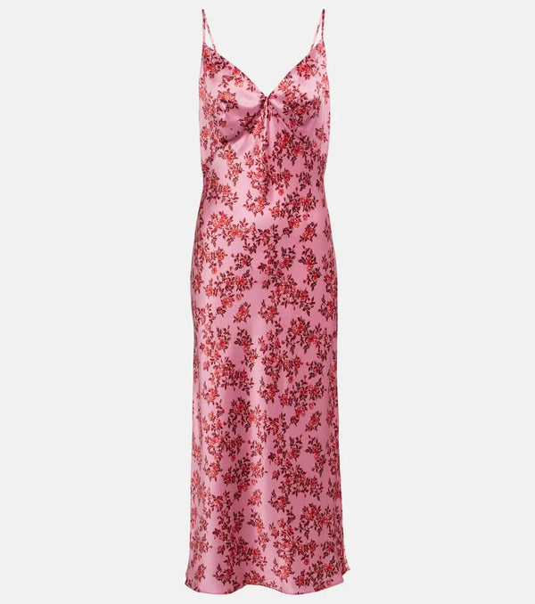 Emilia Wickstead Trinny floral silk satin slip dress | LYBSTORE