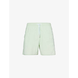 Mens Emporio Armani Brand-embroidered drawstring swim shorts