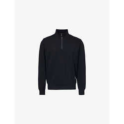  Emporio Armani High-neck relaxed-fit stretch-woven sweatshirt