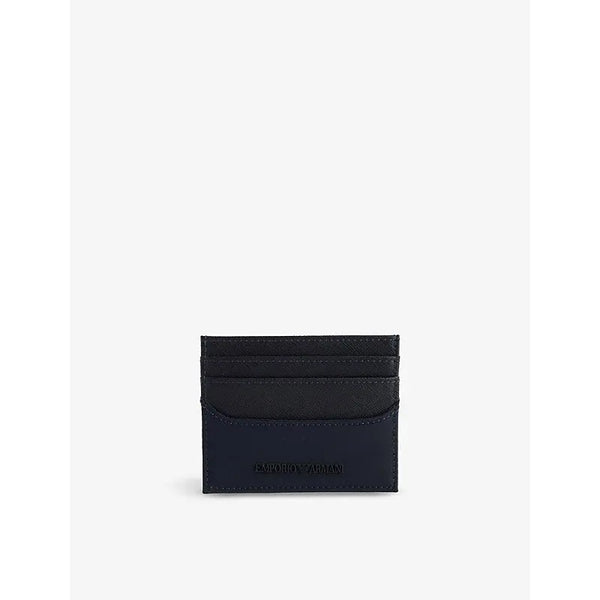 Emporio Armani Regenerated Saffiano woven card holder | Emporio Armani