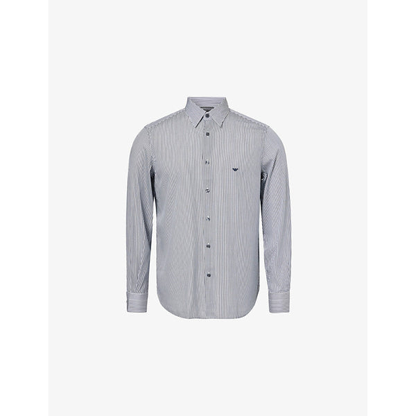 Emporio Armani Striped regular-fit woven shirt