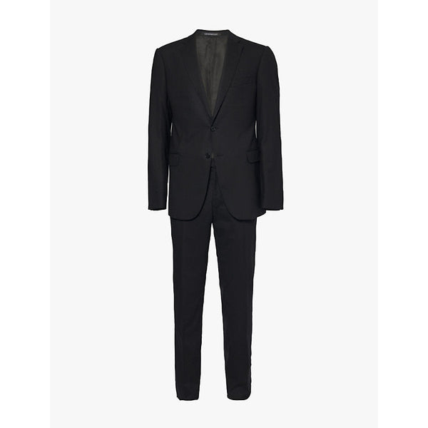 Mens Emporio Armani Travel single-breasted regular-fit stretch-wool blend suit