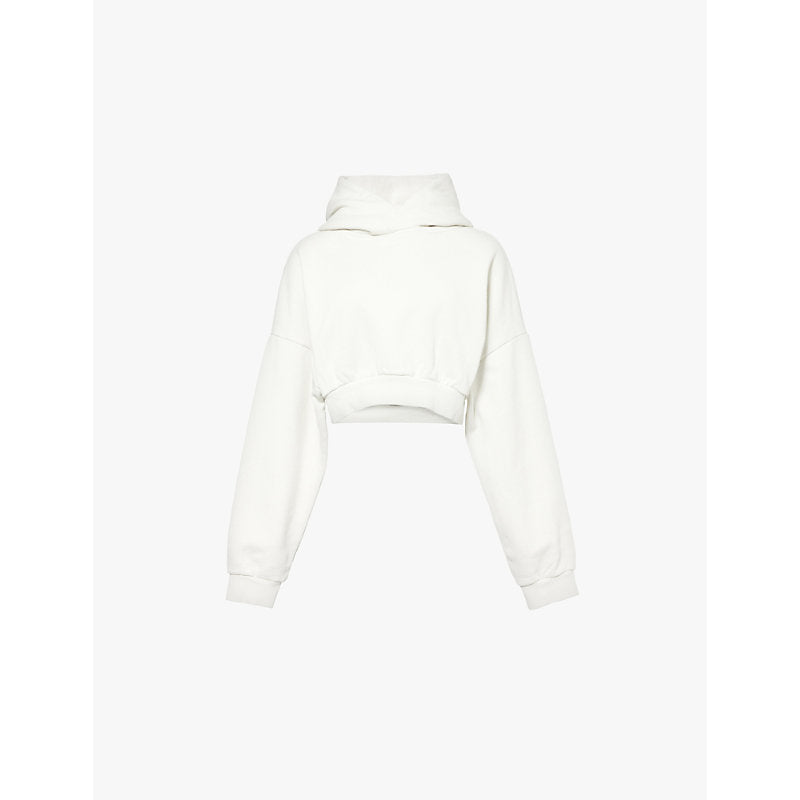 Entire Studios Heavy oversized cropped organic-cotton jersey hoody