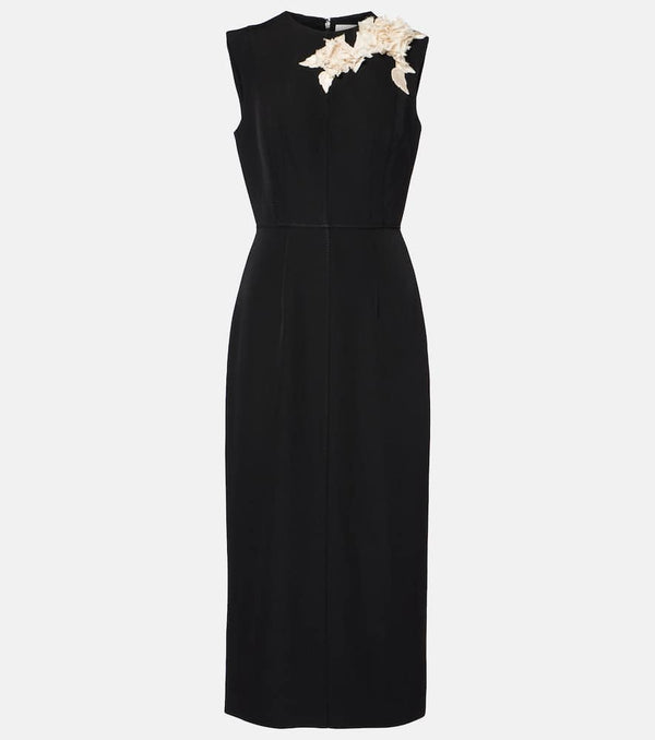 Erdem Asymmetric wool midi dress