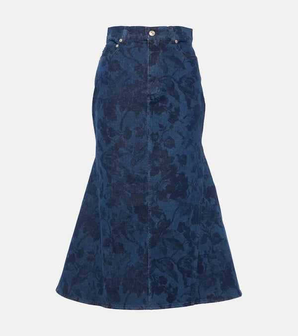 Erdem Denim midi skirt | LYBSTORE