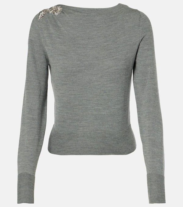 Erdem Embellished wool sweater