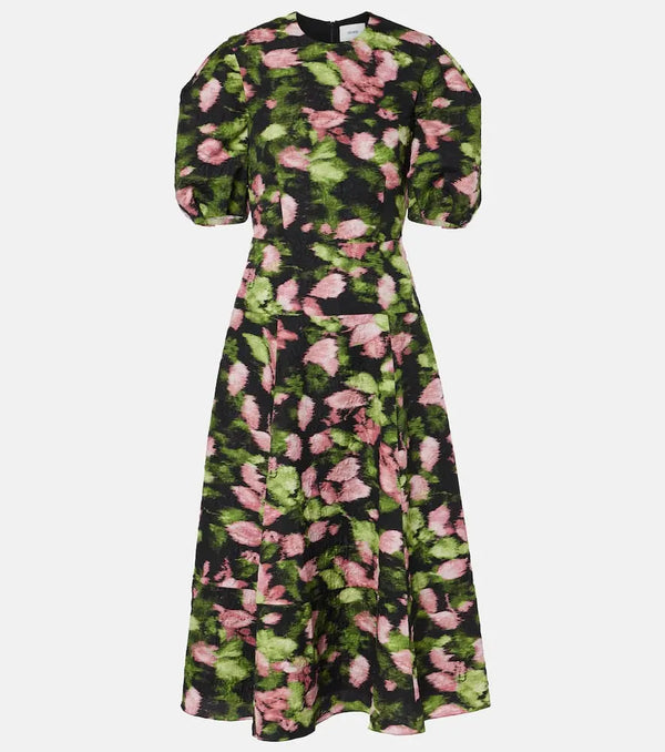 Erdem Floral matelassé midi dress | LYBSTORE