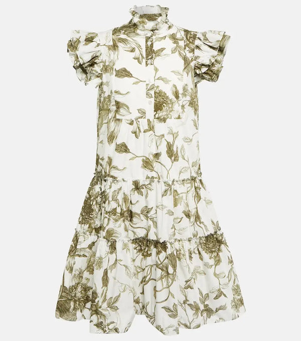 Erdem Pomona printed cotton minidress | LYBSTORE