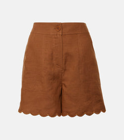 Eres Cheri scalloped linen shorts