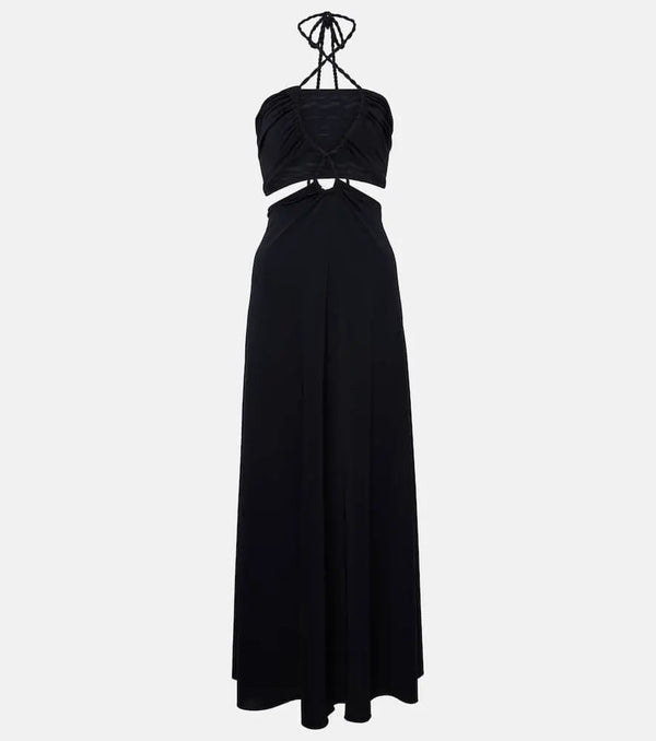 Eres Tina halterneck jersey maxi dress | LYBSTORE