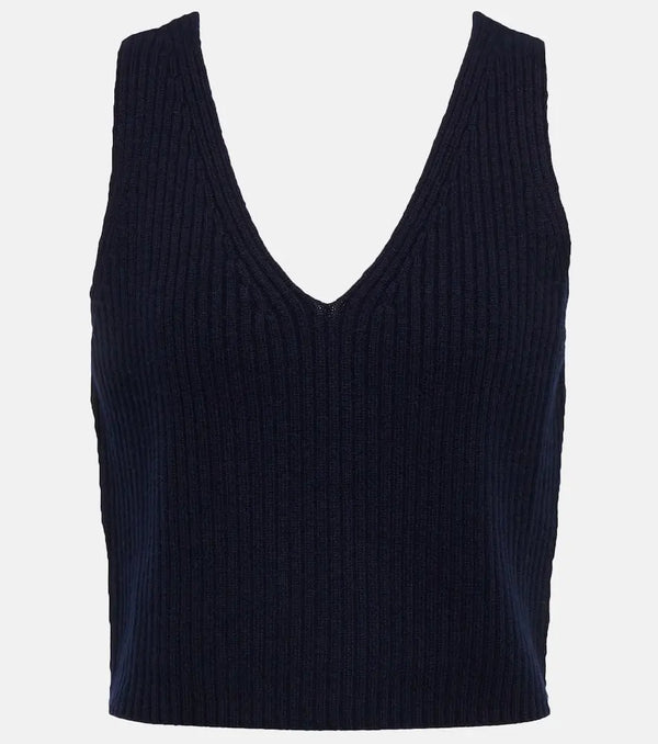 Eres V-neck wool and cashmere top | LYBSTORE