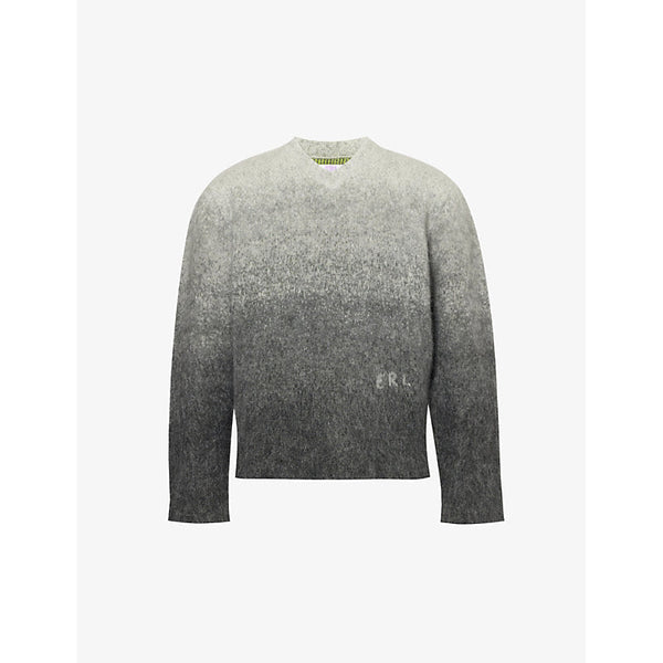 Mens Erl Gradient-pattern wool-blend knitted jumper