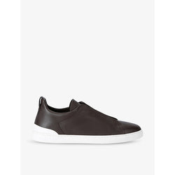 Mens Ermenegildo Zegna Triple Stitch panelled leather low-top trainers