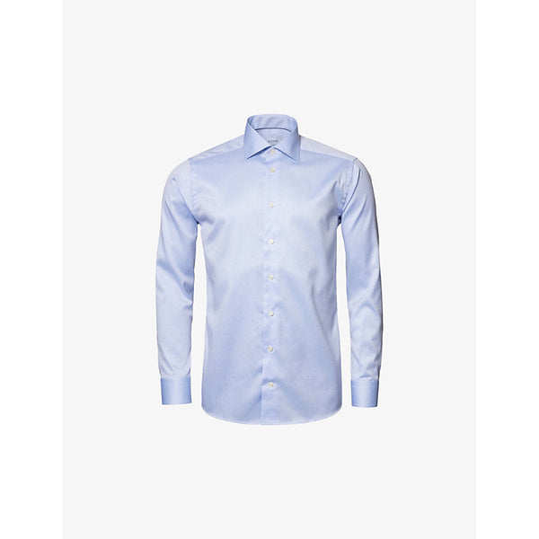 Mens Eton Cutaway-collar single-cuff slim-fit cotton-twill shirt