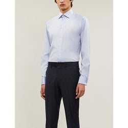 Eton Slim-fit French-cuff cotton-twill shirt