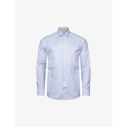 Eton Solid regular-fit cotton-blend Oxford shirt