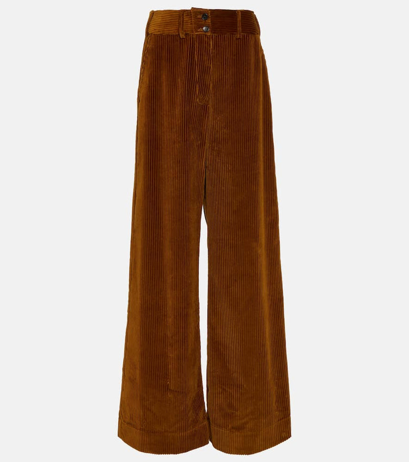 Etro Cotton corduroy wide pants