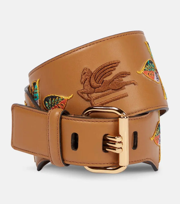 Etro Embroidered leather belt | LYBSTORE