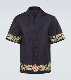 Etro Floral cotton bowling shirt