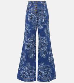 Etro Floral high-rise flared jeans | LYBSTORE