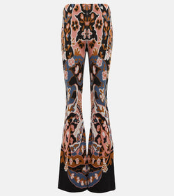 Etro Floral high-rise flared wool pants