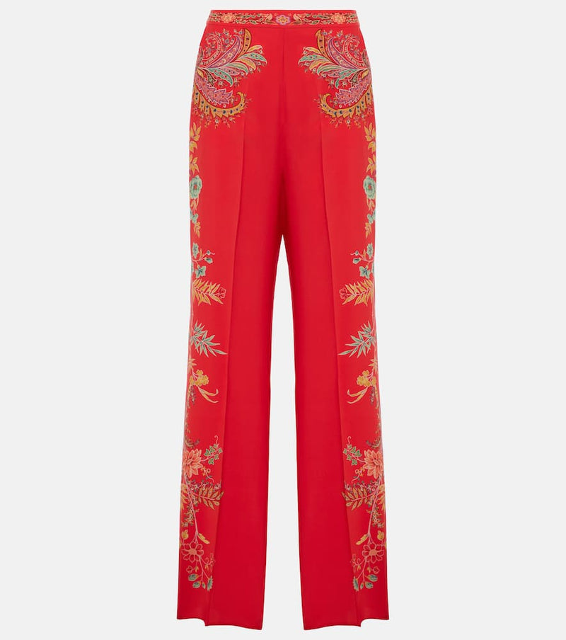 Etro Floral silk crêpe de chine palazzo pants