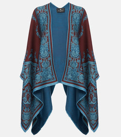 Etro Floral wool-blend cape