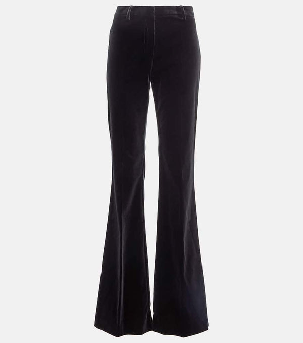 Etro High-rise cotton velvet flared pants | LYBSTORE