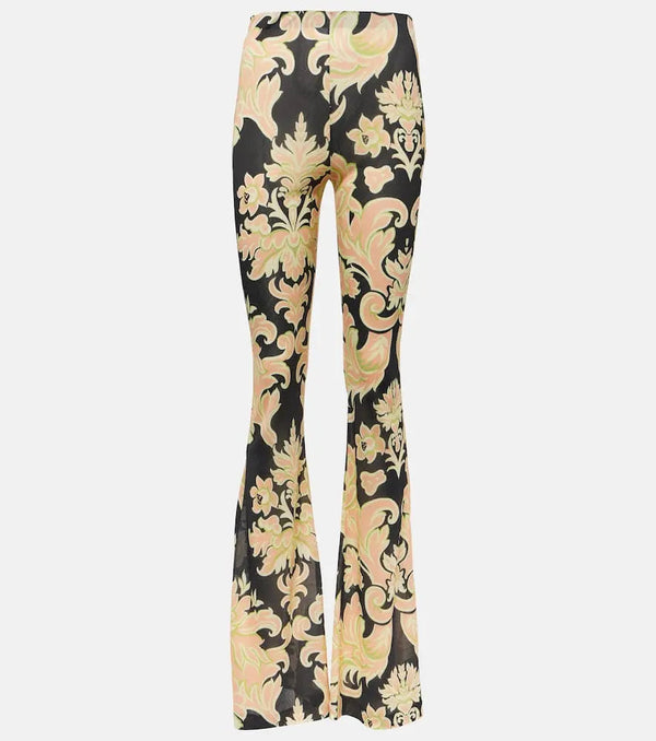 Etro High-rise printed flared pants | LYBSTORE