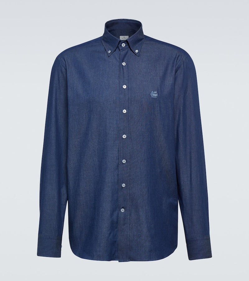 Etro Logo denim shirt