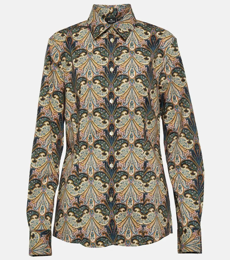 Etro Paisley cotton-blend shirt | LYBSTORE