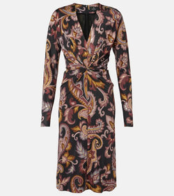 Etro Paisley gathered midi dress