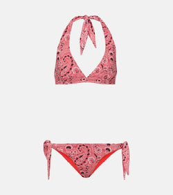 Etro Paisley halterneck bikini | LYBSTORE