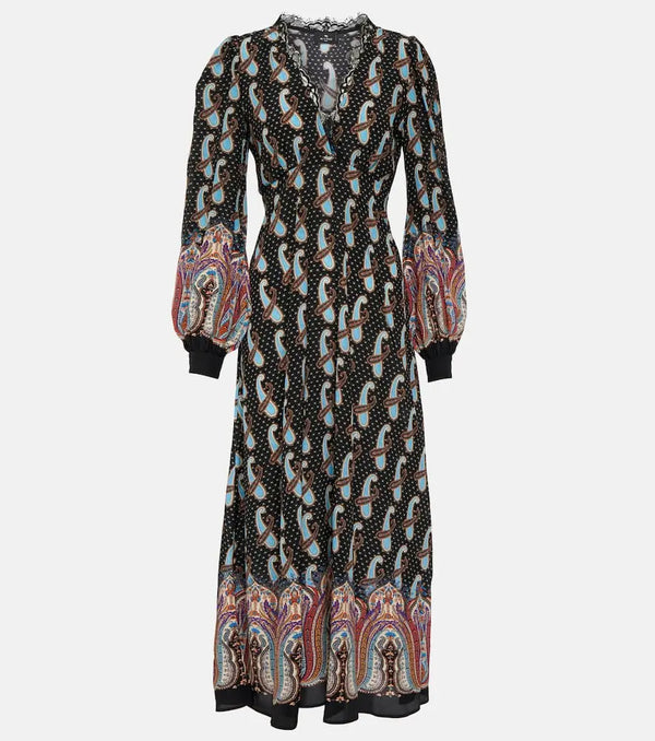 Etro Paisley silk midi dress