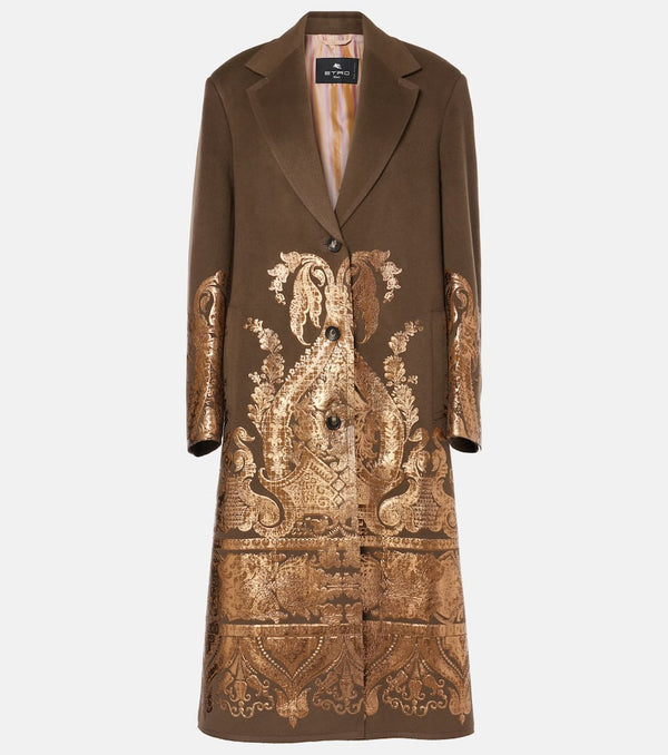 Etro Paisley wool and cashmere coat