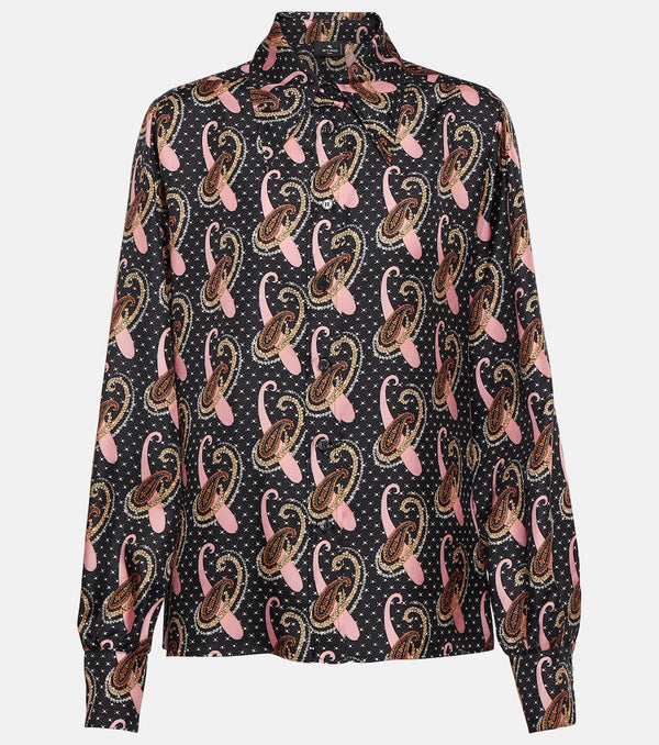 Etro Polka-dot paisley silk shirt