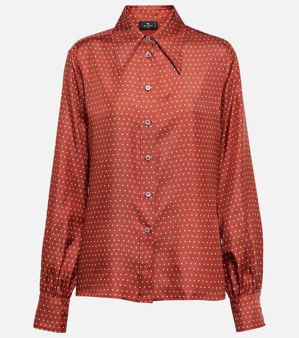 Etro Polka-dot silk shirt | LYBSTORE