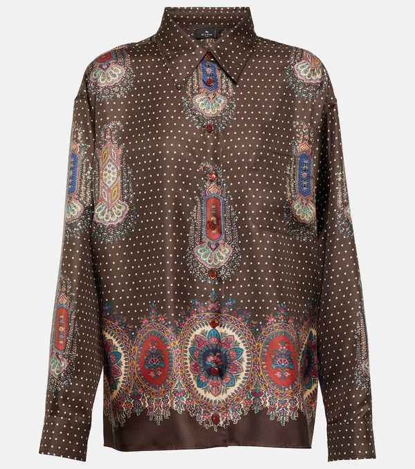 Etro Polka-dot silk shirt