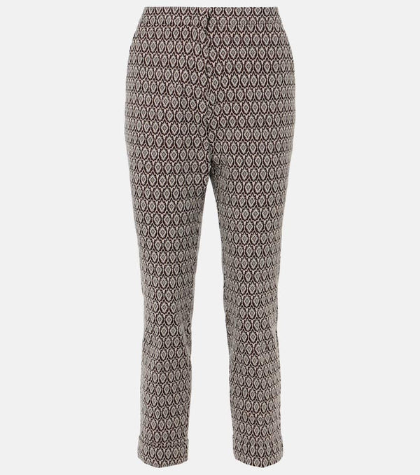 Etro Printed cotton-blend cropped pants