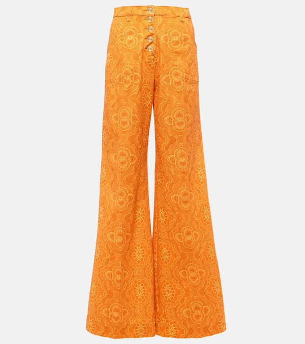 Etro Printed high-rise flared jeans | LYBSTORE