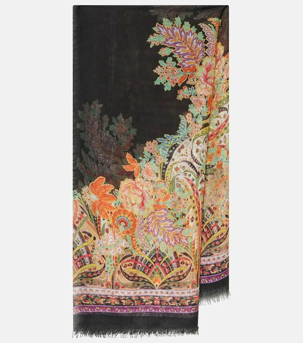 Etro Printed satin scarf | LYBSTORE