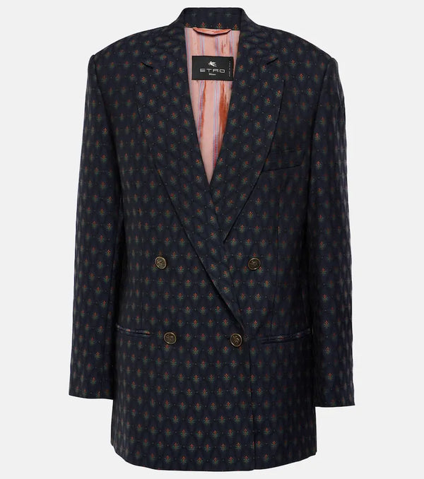 Etro Printed wool and cotton blazer