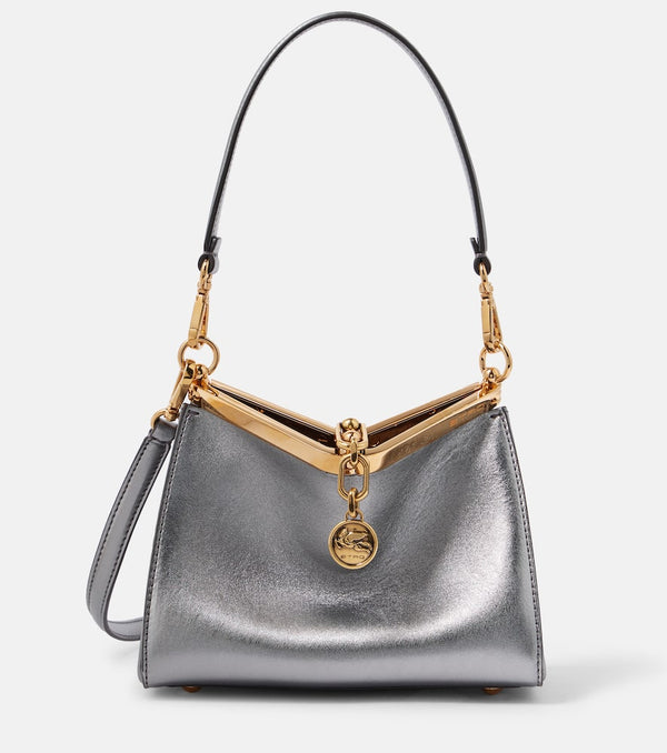 Etro Vela Small metallic leather shoulder bag | LYBSTORE