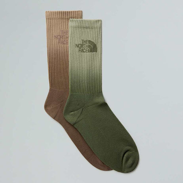 The North Face Everyday Dip-dye Crew Socks Bark Mist-slate Moss-mocha Brown-mushroom Grey male