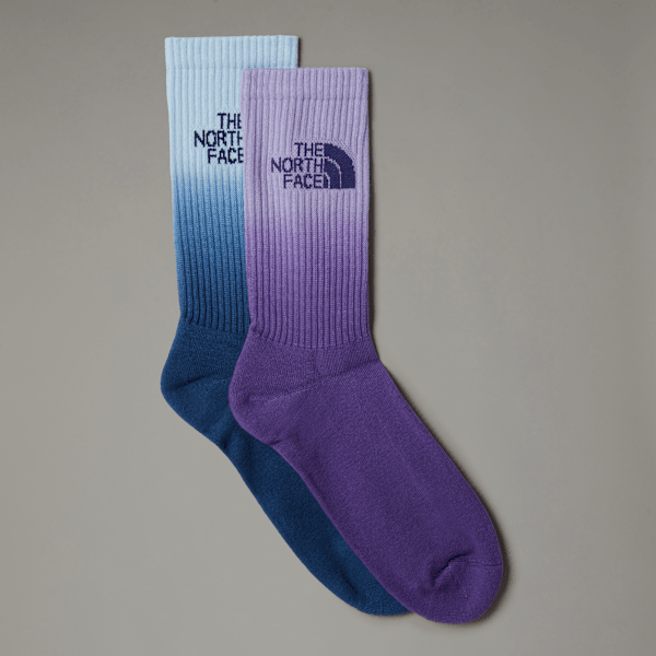 The North Face Everyday Dip-dye Crew Socks Purple Mint-peak Purple-mystic Haze-estate Blue