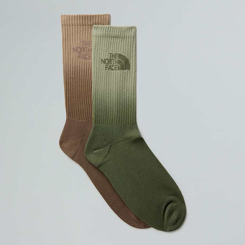 The North Face Everyday Dip-dye Crew Socks Bark Mist-slate Moss-mocha Brown-mushroom Grey male