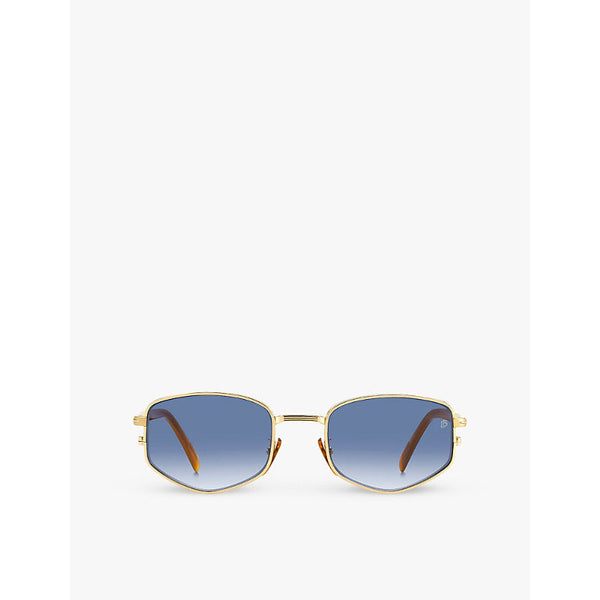 Eyewear By David Beckham 1129/S irregular-frame metal sunglasses | LYBSTORE