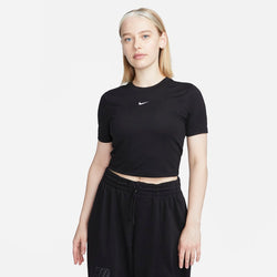 Playera slim cropped para mujer Nike Sportswear Essential - Negro